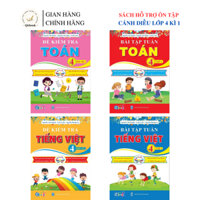 Sách - [ Lớp 4 - học kì 1 - cánh diều ] - (Bộ 4 quyển ): bài tập tuần và đề kiểm tra toán , tiếng việt 4 học kì 1