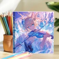 Sách ảnh tô màu cô gái nghệ thuật Anime | Phong cách tưởng tượng, kích thích sự sáng tạo và trí tưởng tượng của trẻ emNhiều mẫu khác nhau, Nhân vật nghịch ngợm dễ thương, Cải thiện khả năng tập trung và kết hợp màu sắc, Lựa chọn đầu tiên cho quà tặng ngà