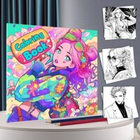 Sách ảnh tô màu thời trang cho bé gái | Mới nhất Mặc Hợp Thời Trang Phong Cách Hoạt Hình Tăng Cường Bút Và Sáng Tạo Giải Nén Thoải Mái Hoàn Hảo Món Quà Ngày Lễ Lựa Chọn Một Phải Có Cho Thanh Niên Và Người Lớn