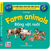 Sách - BabyS First Picture Dictionary - Từ Điển Bằng Hình Đầu Tiên Của Bé - Động vật Nuôi - Farm AniMals Bìa Cứng