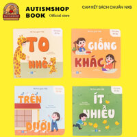 Sách - Bé học giao tiếp, từ vựng đối lập - Combo 4 cuốn song ngữ Việt Anh (Lion)