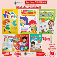 Sách Bé Tập đánh vần - Toán Tư duy - Bước đầu Tập viết - Chinh phục Toán học - Luyện đọc (Combo 5 cuốn Tự tin vào lớp 1)