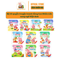 Sách - Bộ 10 quyển truyện tranh Cùng Con Khôn Lớn song ngữ Việt-Anh - Kỹ năng giao tiếp cho bé 2+