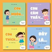Sách - Bộ Bé Học Giao Tiếp 4 cuốn - Bồi cứng & Song ngữ Việt - Anh - Lionbooks
