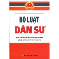 Sách Bộ Luật Dân Sự Nước Cộng Hòa Xã Hội Chủ Nghĩa Việt Nam - Có Hiệu Lực Thi Hành Ngày 01-01-2017 Xuất Bản Năm 2021