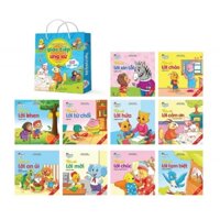 Sách - Bộ túi 10 cuốn Truyện Tranh Kỹ Năng Giao Tiếp Ứng Xử Song Ngữ Có File Nghe Đọc (quét mã QR)