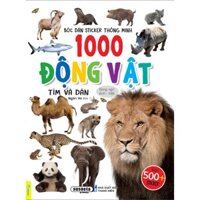 Sách - Bóc Dán Sticker Thông Minh 1000 Động Vật - Tìm Và Dán (Song Ngữ Anh Việt) - ndbooks