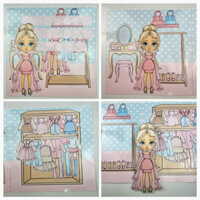 (SÁCH BÚP BÊ GIẤY) Tủ quần áo búp bê kẹo ngọt