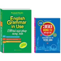 Sách - Combo 2 cuốn 130 bài ngữ pháp tiếng Anh (tái bản) màu+360 động từ bất quy tắc và cách dùng thì tiếng Anh màu