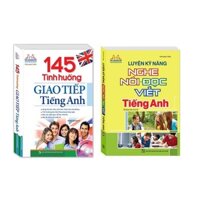 Sách - Combo 2 cuốn 145 tình huống giao tiếp tiếng Anh +Luyện kỹ năng nghe nói đọc viết tiếng Anh (MT)