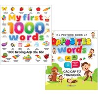 Sách - Combo 2 cuốn: Opposites Words - Các Cặp Từ Trái Nghĩa + My First 100 Words - 1000 Từ Tiếng Anh Đầu Tiên