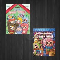 Sách - combo 2 quyển tô màu thị trấn baby three và ngôi làng hạnh phúc của baby three -(VT-AL)