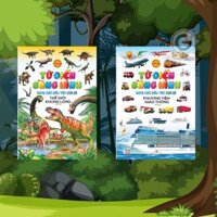 Sách - Combo 2 quyển từ điển bằng hình đầu tiên của bé - khủng long, phương tiện giao thông (VTS)