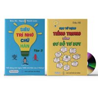 Sách - Combo 2 sách Siêu trí nhớ chữ hán tập 2 và Học tiếng trung bằng sơ đồ tư duy  DVD tài liệu