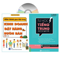 Sach-combo 2 sách Tiếng Trung giao tiếp trong Kinh doanh Đặt hàng Buôn bán và Tiếng hoa dành cho người ViệtDVD tai liêu