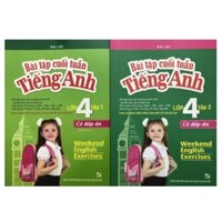 Sách - Combo 2 tập Bài tập cuối tuần tiếng Anh lớp 4 (có đáp án) ( trọn bộ )