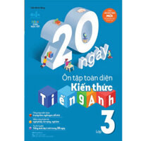 Sách - Combo 20 ngày ôn tập toàn diện kiến thức Tiếng Anh lớp 3, 4, 5 (Tặng khóa học tiếng anh online) - SMG