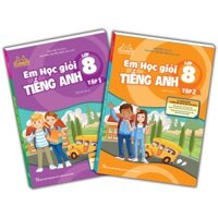 Sách - Combo 2c Em học giỏi tiếng Anh lớp 8 T1+T2