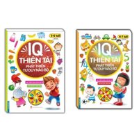 sách - combo 2c IQ thiên tài phát triển tư duy não bộ (5-6 tuổi ) + ( 6-7 tuổi )