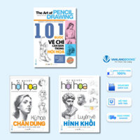 Sách - Combo 3 cuốn :101 Bước Vẽ Chì Căn Bản Trong Hội Họa + Ký Họa Chân Dung + Luyện Vẽ Hình Khối - Vl