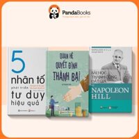 Sách - Combo 3 cuốn 5 nhân tố phát triển tư duy hiệu quả  Quan hệ quyết định thành bại  Bài học thành công đắt giá Napoleon Hill