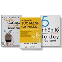 Sách COMBO 3 cuốn Bí quyết thành công trong hùng biện + 5 nhân tố phát triển tư duy + Đường đến sức mạnh cá nhân