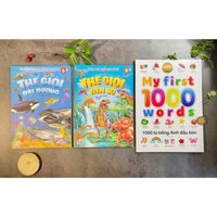 Sách - Combo 3 Cuốn Khám phá thế giới kỳ bí: Thế giới đại dương + Thế giới tiền sử + My First 1000 Words(VTX)