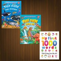 Sách - Combo 3 Cuốn Khám phá thế giới kỳ bí: Thế giới đại dương + Thế giới tiền sử + My First 1000 Words(VTX)
