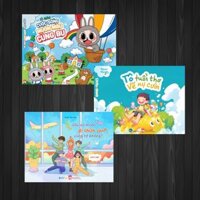 sách - combo 3 quyển tô màu: chữa lành - tô tuổi thơ - tô màu cùng bu (VTX)