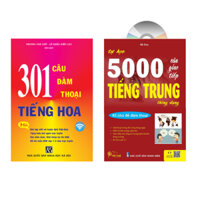 Sách-combo: 301 Câu Đàm Thoại Tiếng Hoa KHỔ LỚN+ Tự học 5000 câu giao tiếp tiếng Trung thông dụng+DVD Tài liệu