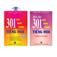 Sach - Combo 301 Câu Đàm Thoại Tiếng Hoa Bai tâp 301 câu đam thoai phân căn ban BAN MƠI NHÂT - KHÔ LƠN  DVD tai liêu