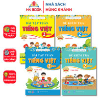 Sách - Combo 4 cuốn Bài tập Tuần và Đề Kiểm Tra môn Tiếng Việt Lớp 2 - Cánh diều - cả năm - QC 246