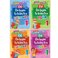 Sách Combo 4 cuốn Đề ôn luyện và tự kiểm tra Toán, Tiếng Việt lớp 1 - bookmallofficial