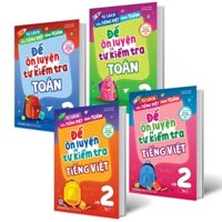 Sách - Combo 4 cuốn Đề ôn luyện và tự kiểm tra Toán và Tiếng Việt Lớp 2 Tập 1 và tập 2