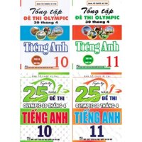 Sách - Combo 4 Cuốn Tuyển Tập 25 Năm Đề Thi Olympic 30 Tháng 4 Tổng Tập Đề Thi Olympic 30 Tháng 4 Tiếng AnhLớp 1011