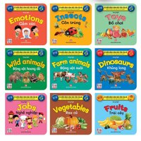 Sách - combo 9 Quyển Từ Điển Bằng Hình Đầu Tiên Của Bé Từ 0-6 tuổi - Song Ngữ Anh- Việt Các trang đều là Bìa Cứng vàng