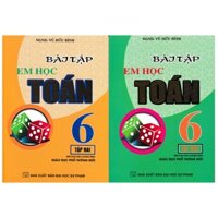 Sách - Combo Bài Tập Em Học Toán Lớp 6 Tập 1  Tập 2
