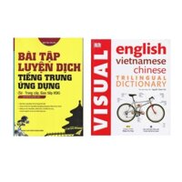 Sách-Combo: Bài tập luyện dịch tiếng Trung ứng dụng + Visual English Vietnamese Chinese Trilingual Dictionary+ DVD