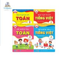 Sách - Combo Bài Tập Tuần và Đề Kiểm Tra Toán - Tiếng Việt Lớp 2 - Chân Trời Sáng Tạo - Học Kì 1 4 cuốn
