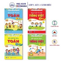 Sách - Combo Bài Tập Tuần và Đề Kiểm Tra Toán và Tiếng Việt lớp 3 - Cánh diều - Học Kì 1 (4 cuốn)