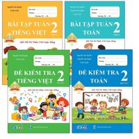 Sách - Combo Bài Tập Tuần và Đề Kiểm Tra lớp 2 - Kết Nối Toán và Tiếng Việt Học kì 1 4 cuốn