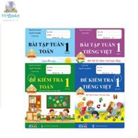 Sách - Combo Bài Tập Tuần và Đề Kiểm Tra Toán - Tiếng Việt 1 - Kết nối tri thức với cuộc sống - Học Kì 1 4 cuốn