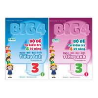 Sách - Combo Big 4 Bộ đề tự kiểm tra 4 kỹ năng Nghe - Nói - Đọc - Viết  tiếng Anh lớp 3 tập 1 + 2 (MG)
