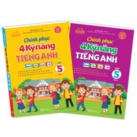 Sách - Combo Chinh phục 4 kỹ năng tiếng anh Nghe - nói - đọc - viết lớp 5(trọn bộ 2 cuốn)