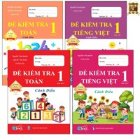 Sách - Combo Đề Kiểm Tra Lớp 1 Cả Năm - Toán và Tiếng Việt Cánh Diều 4 quyển