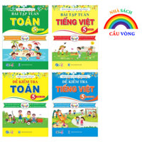 Sách - Combo Đề Kiểm Tra và Bài Tập Tuần Toán và Tiếng Việt Lớp 5 - Học Kì 1 - Cánh Diều (4 cuốn)