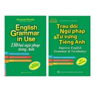 Sách - Combo English Grammar In Use - 130 Bài Ngữ Pháp Tiếng Anh + Trau dồi ngữ pháp và từ vựng tiếng Anh + Tặng Bookmar