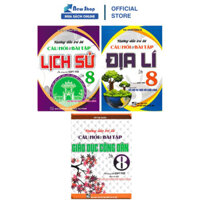 Sách - Combo Hướng Dẫn Trả Lời Câu Hỏi Và Bài Tập Lịch Sử + Địa Lí + GDCD Lớp 8 (Sách Kết Nối) (Bộ 3 Cuốn) - HA