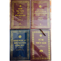 Sách - Combo Kinh Địa Tạng, Kinh Vô Lượng Thọ, Kinh Dược Sư, Kinh Từ Bi Thuỷ Sám - Bìa cứng khổ 16x24cm