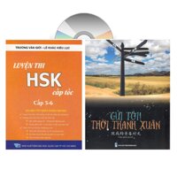 Sách - combo Luyện thi HSK cấp tốc tâp 3 tương đương HSK 56 kem CD  Gởi tôi thời thanh xuân song ngữ Trung việt có phiên âm có mp3 nghe DVD tai liêu